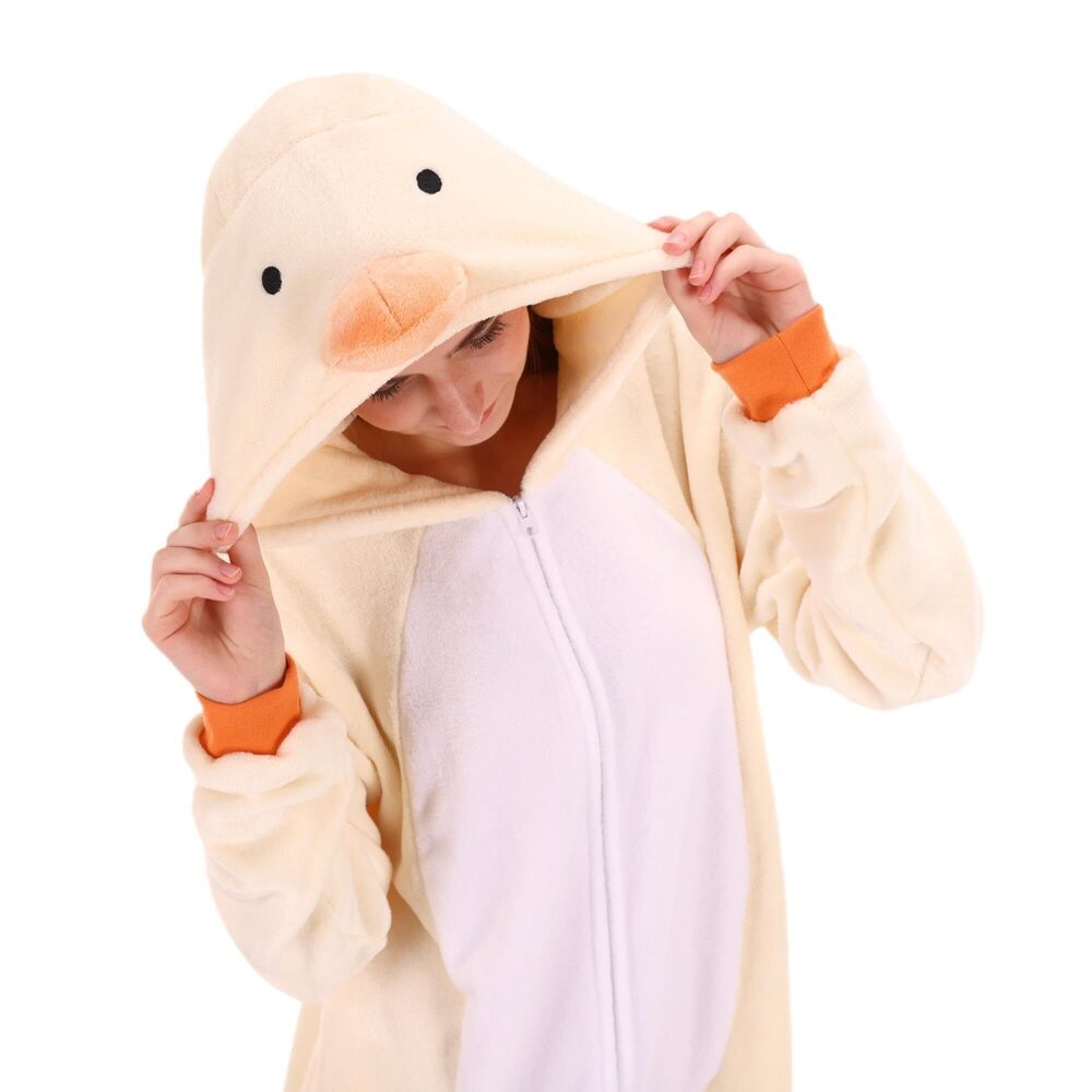 3770 Snug Fit Unisex Adult Onesie Pajamas, Flannel Duck Cosplay Animal One - Picture 7 of 8